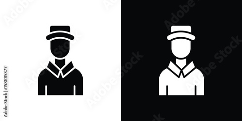 Cashier icon symbol. Simple, flat design for web and mobile app