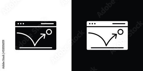 Bounce rate icon symbol. Simple, flat design for web and mobile app