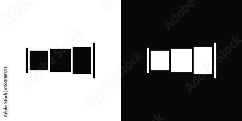 Boat Telescope icon symbol. Simple, flat design for web and mobile app