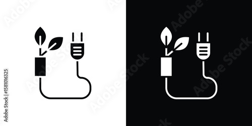 Biomass energy icon symbol. Simple, flat design for web and mobile app