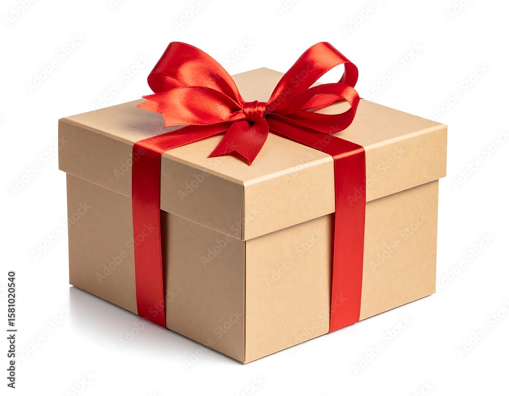 Obraz premium Gift box with red ribbon