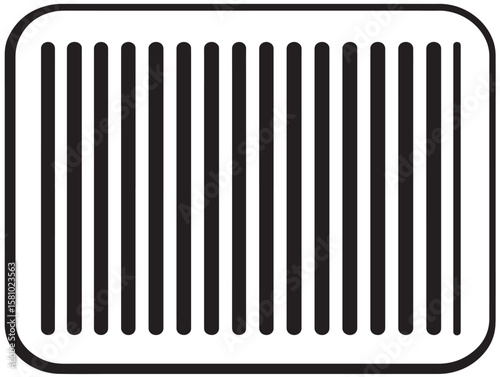 Elegant Barcode Icon for Retail and Inventory Use  