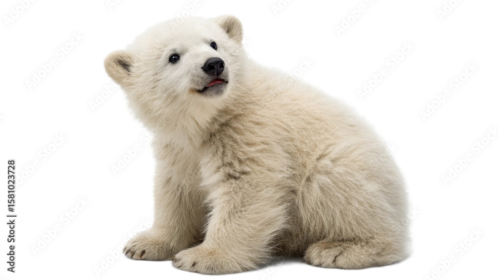 Obraz premium Polar bears, isolated transparent background