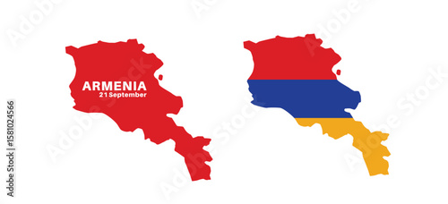 Set of isolated armenia maps. armenia flag overlaid with flag proportions. Maps and traveling around the world