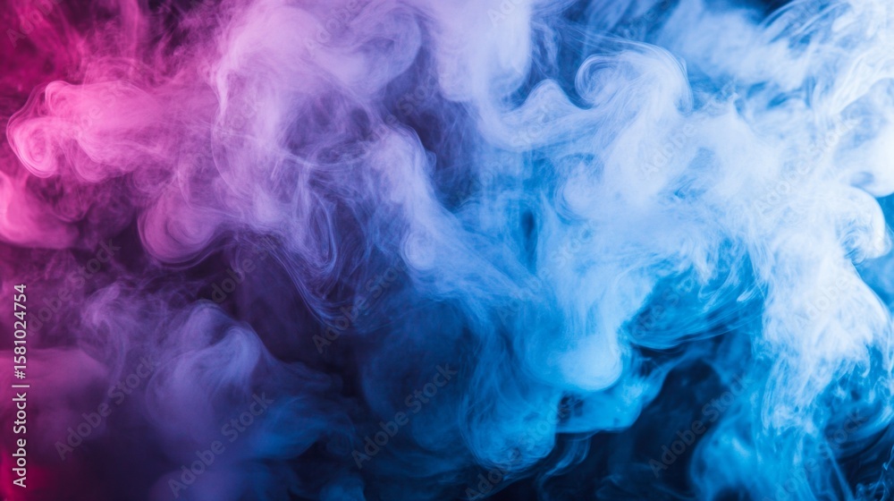 Obraz premium Colorful smoke cloud texture for surreal abstract photography background with artistic moody light scene composition