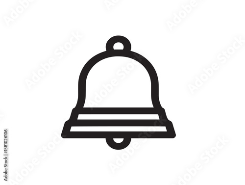 Clean and Elegant Notification Bell Symbol  
