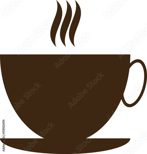 Steaming Hot Coffee Cup Illustration A Simple, Elegant Design