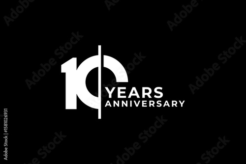 Anniversary Logo Stock Illustrations 10th