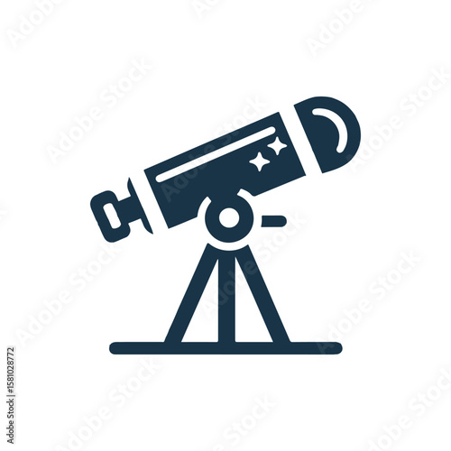 Classic telescope set against a white background, ideal for astronomy enthusiasts and education