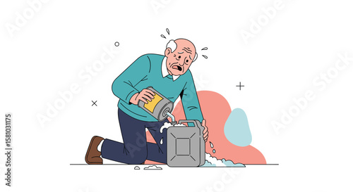 Elderly Man Suffers Unexpected Injury While Assembling Furniture