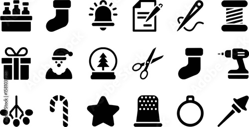 Festive and Crafty Icons Collection christmas holiday