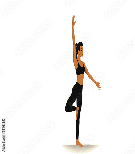 single person clear workout silhouette yoga pose, and Graphic, woman silhouette.