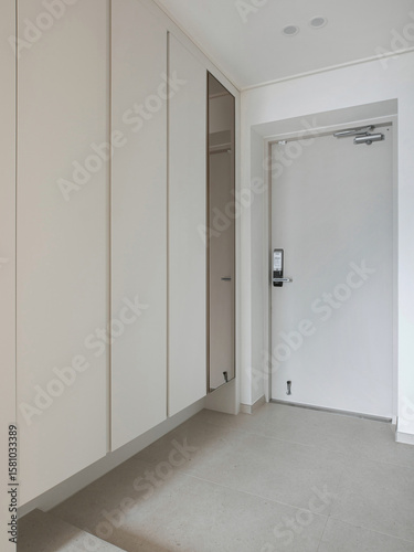 It is most common for terriers to have a shoe rack installed right next to the front door