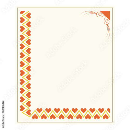 decorative frame with love