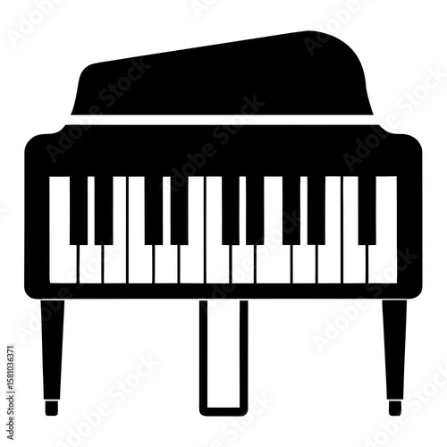 Vector illustration of piano keys isolated on white background