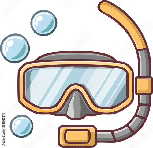 diving mask and snorkel