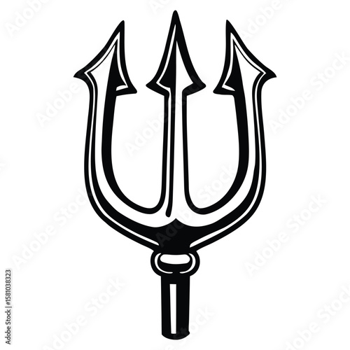 Ancient Greek Mythological Weapon Symbolizing Power Poseidon's Trident