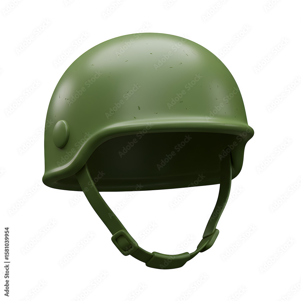 Naklejka premium Olive Drab Military Helmet, isolated on transparent background