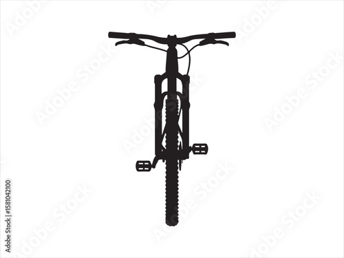 Bicycle vector silhouette illustration on white background 