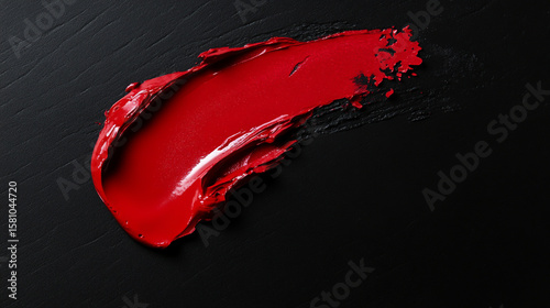A vibrant red splash of liquid paint and ink creates a heart shape with grunge water colour texture on a white background, resembling a drop of wine, blood, or juice in an artistic brush design