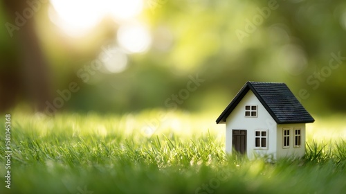 Wallpaper Mural Dream House in a Lush Green Meadow Torontodigital.ca