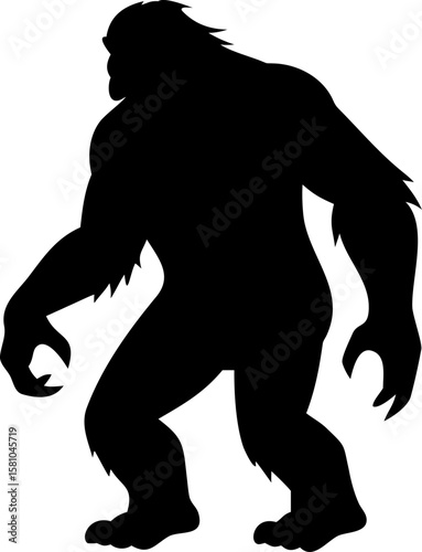 Black and white illustration of a fearsome beast possibly a dragon or monster
