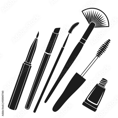 Makeup brushes and mascara beauty tools cosmetic brushes