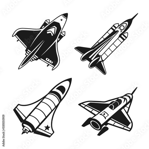 Space shuttles and rockets collection spaceship spacecraft