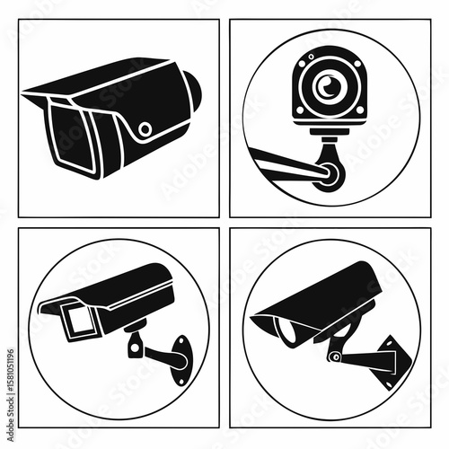 Surveillance security cameras monitoring equipment