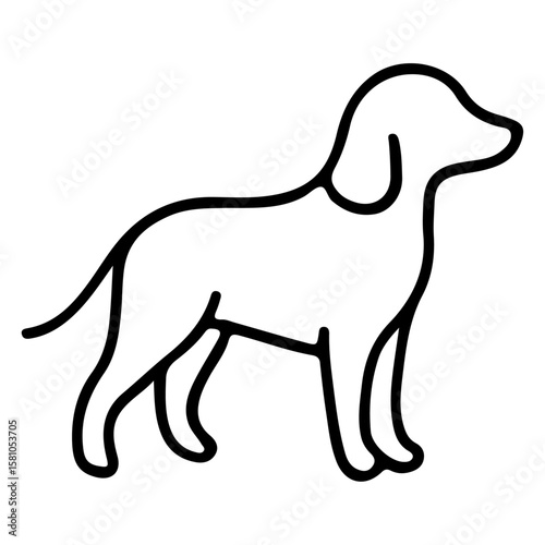 vector illustration of a dog