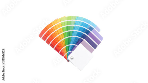 Color palette fan deck on transparent background png