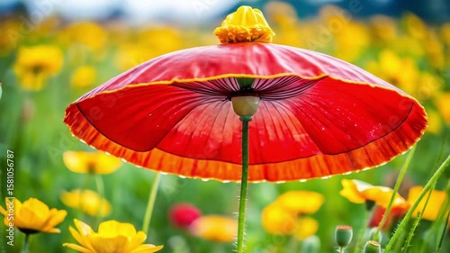 red poppy flowers