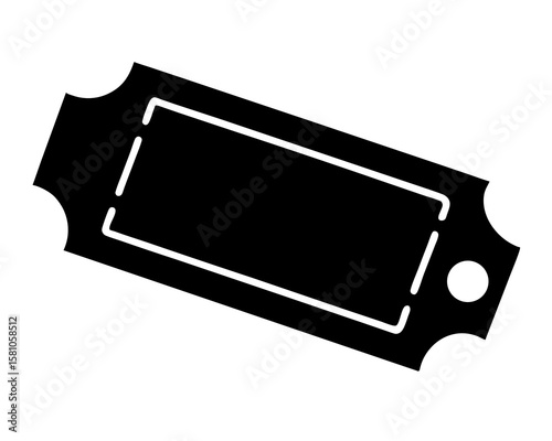 Ticket icon. ticket cinema movie theater film vector icon. ticket glyph icon. Ticket admit icon. Movie ticket stub sign.