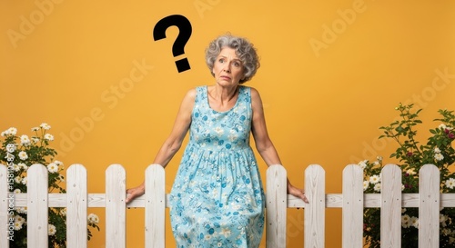 Confused person sitting literally on a wooden fence, shrugging with uncertainty—humorously visualizing the phrase “on the fence” as a metaphor for indecision or lack of commitment, Questrion