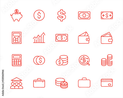 Finances icon set