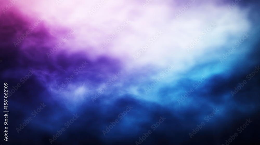 Fototapeta premium Abstract cloudy design with purple and blue hues.