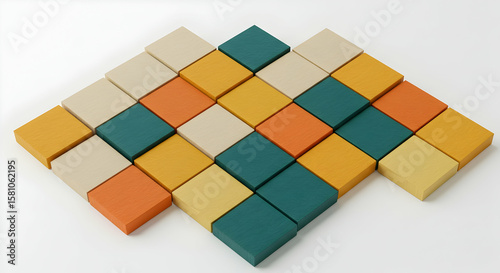 Colorful Square Boxes Geometric Pattern Design Packaging