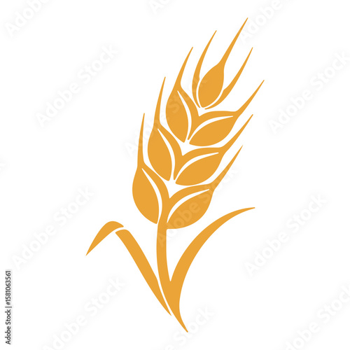 Agriculture wheat Logo vector icon. Agricultural industry logo