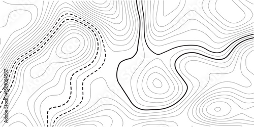 Topographic map background. Geographic line map with elevation assignments. Contour background geographic grid. Vector illustration.