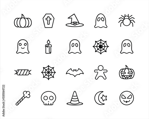 Halloween icon set
