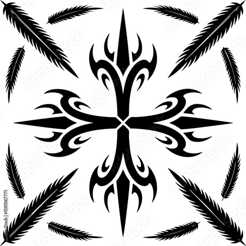 Diverse Tribal Tattoo Design Collection vector bundle graphic, design,