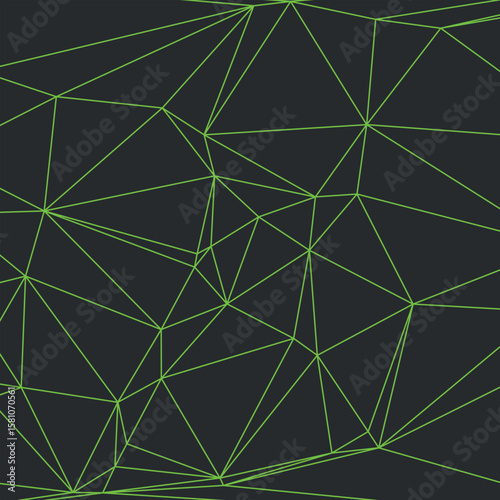 Background abstract green line triangle. geometric line texture background. polygon pattern. retro styled concept.