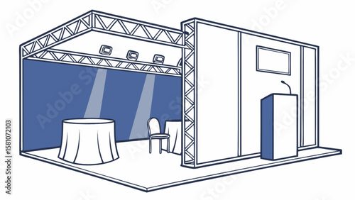 Trade show booth design convention exhibit display stand event space presentation area marketing conference layout