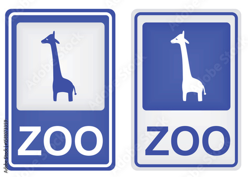 Zoo road sign. vector illustration