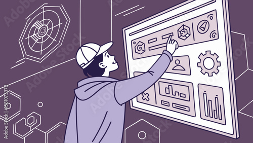 Interactive dashboard interface design for data analysis and user experience optimization project design