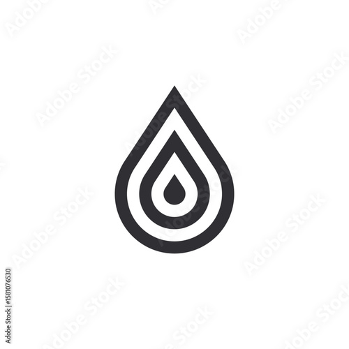 Drop logo. Drop icon. Waterproof. Water resistance icon. Save water. Oil sign. Protection from rain. Protection from pollution. Drops of water. Dripping liquid. Gasoline. Logotype. Drip sign. Liquid