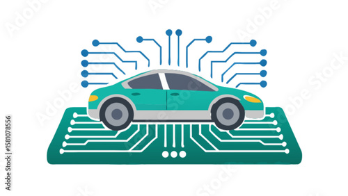 Autonomous vehicle technology and future of smart car industry with ai artificial intelligence tech 100
