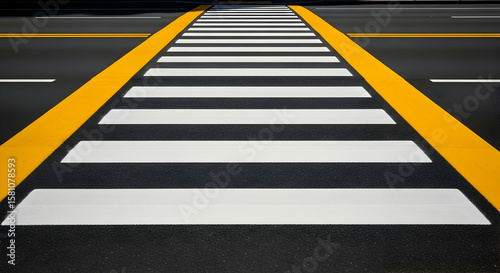 Wallpaper Mural An Overhead Shot of a Pedestrian Crossing Highlighting Road Safety Design Features Torontodigital.ca