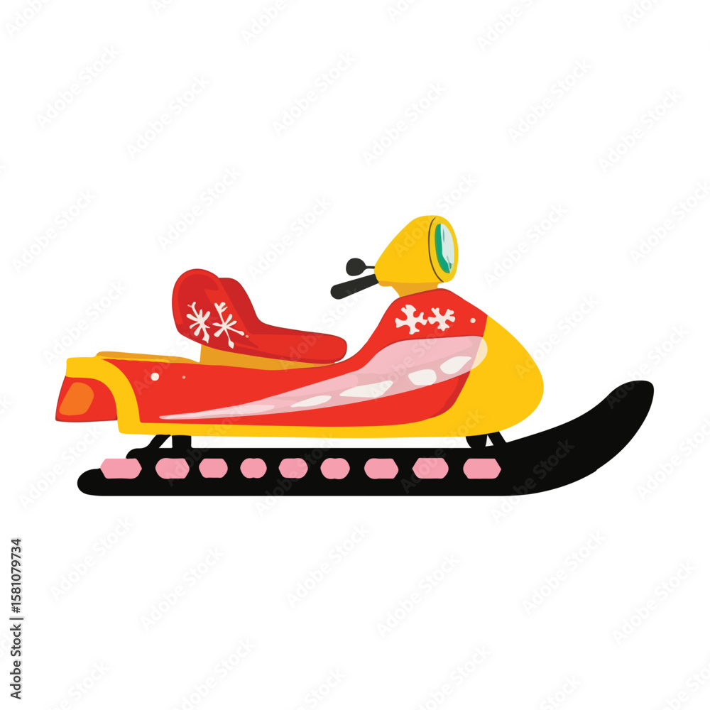 Naklejka premium Snowmobile design vector illustration, Creative Snowmobile logo design concept template, symbol , icon