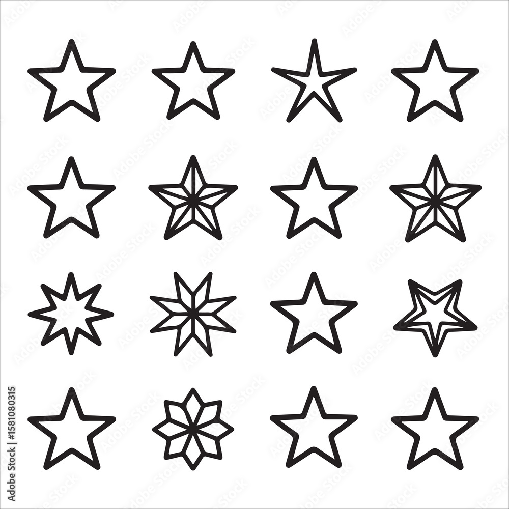 Star set Eps 10 for vector files Star set Eps 10 for vector files